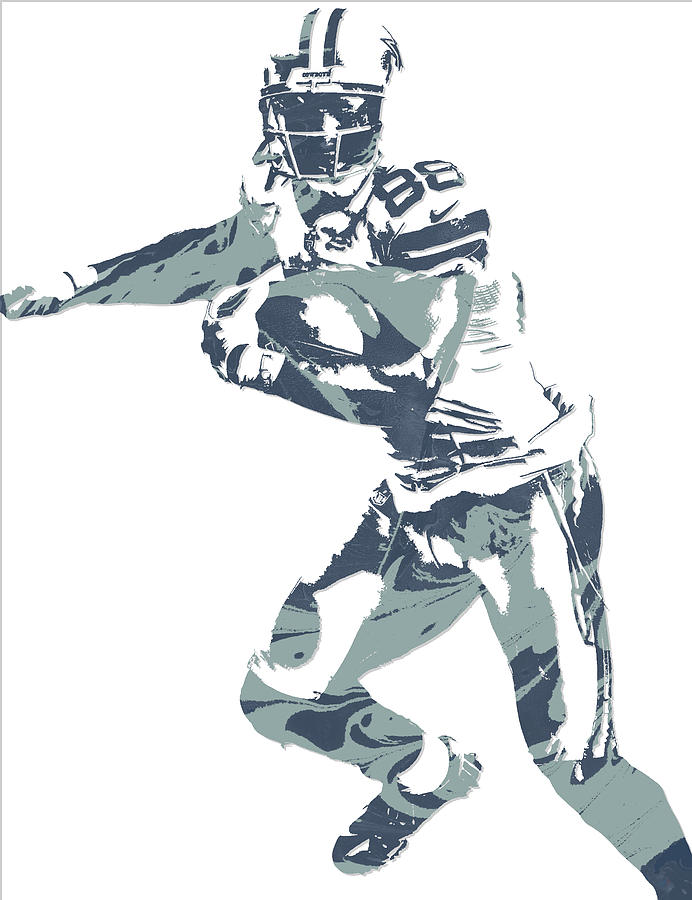 Demarcus Ware Dallas Cowboys Watercolor Strokes Pixel Art 157