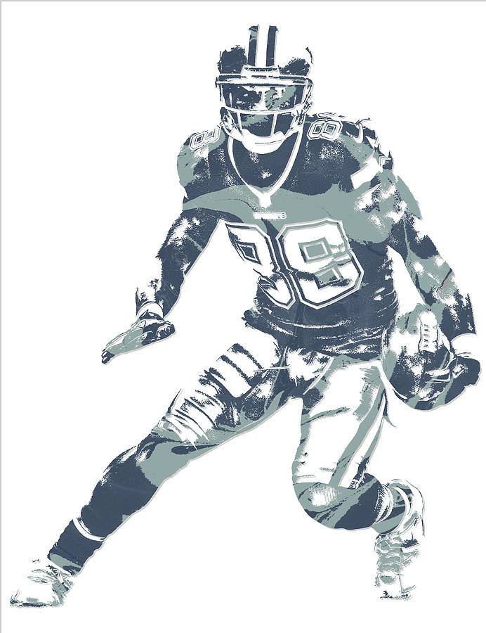 Demarcus Ware Dallas Cowboys Watercolor Strokes Pixel Art 157