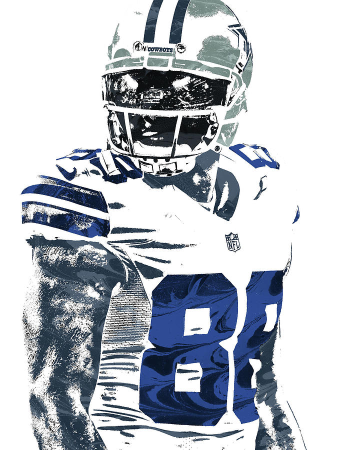 Dez Bryant Dallas Cowboys Pixel Art 5 by Joe Hamilton