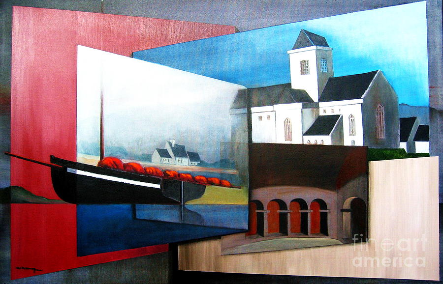 Val Byrne Painting - SCOTLAND.  Destination IONA by Val Byrne