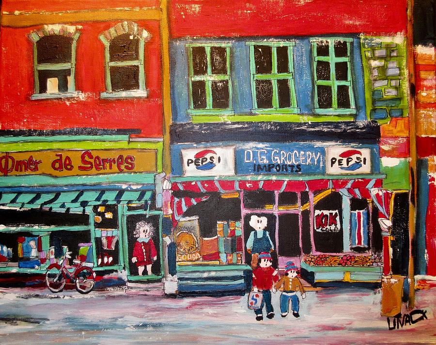 D.G. Grocery and Omer de Serres on the Main Painting by Michael Litvack