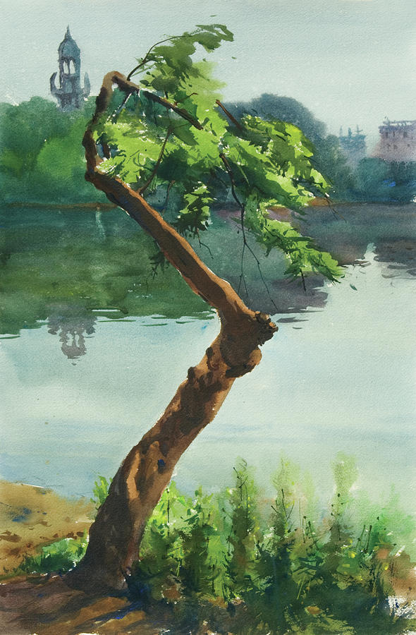 Dhanmondi Lake 03 Painting by Helal Uddin