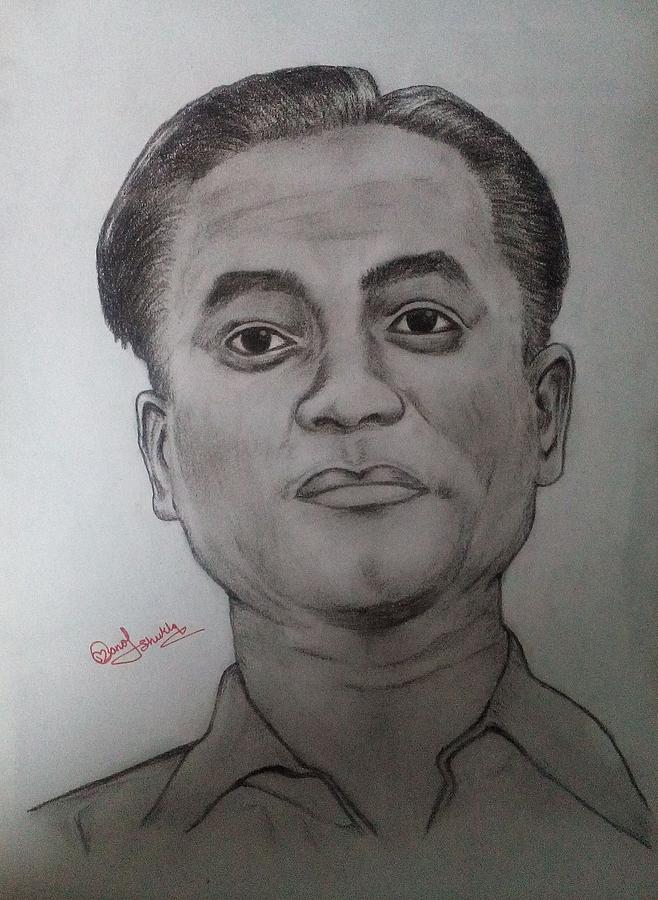 Dhyan Chand Drawing by Manoj Shukla