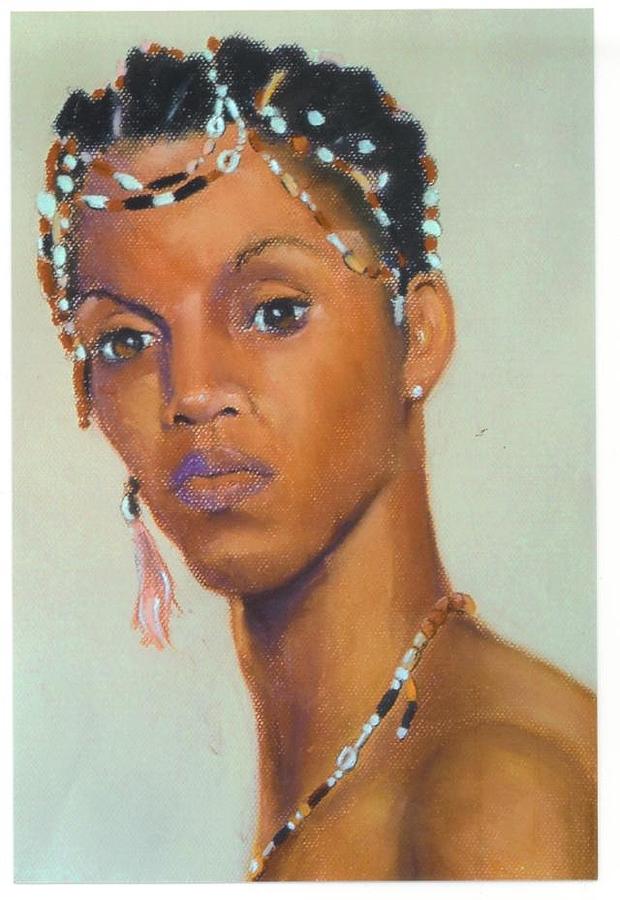 Pastel Portrait Painting - Dhyana by Leonard R Wilkinson 