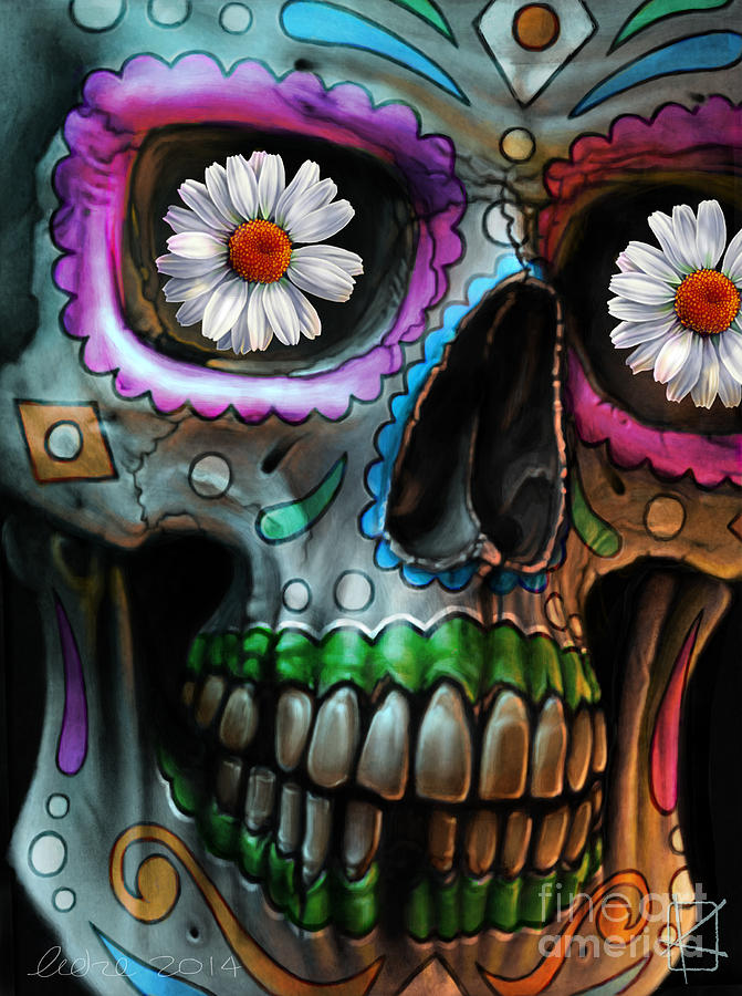 Skull Digital Art - Dia De Los Muertos by Andre Koekemoer