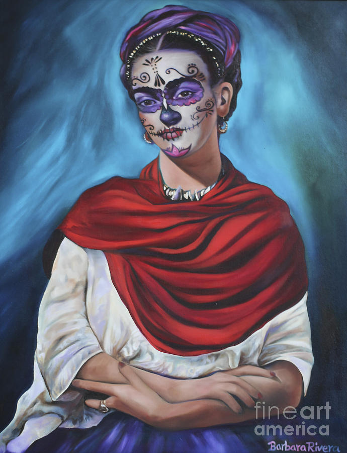 Dia De Los Muertos Frida Painting by Barbara  Rivera
