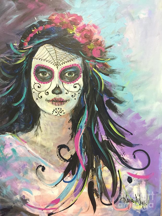 Dia de los Muertos Painting by Karen Ahuja