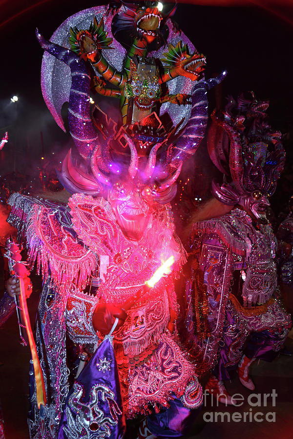Diablada Devil Dancer at Bolivias Oruro Carnival Photograph by James Brunker