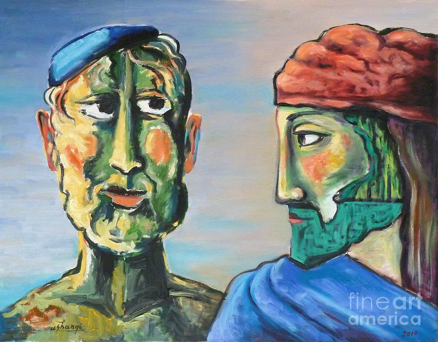 Dialogue Painting - Dialogue by Ushangi Kumelashvili Dialogue Painting - Dialogue by Ushangi Kumelashvili