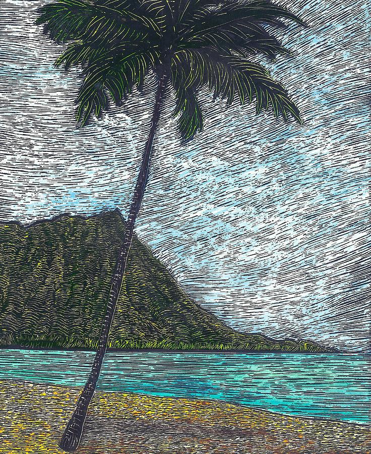 Diamond Head Day Drawing by Cynthia Conklin