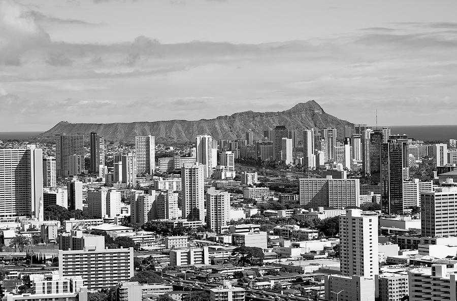 Diamond Head from Punchbowl Photograph by Robert Meyers-Lussier