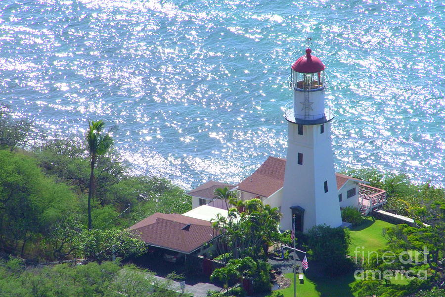 Lighthouse Photograph - Diamond Head Lighthouse by Mary Deal Lighthouse Photograph - Diamond Head Lighthouse by Mary Deal