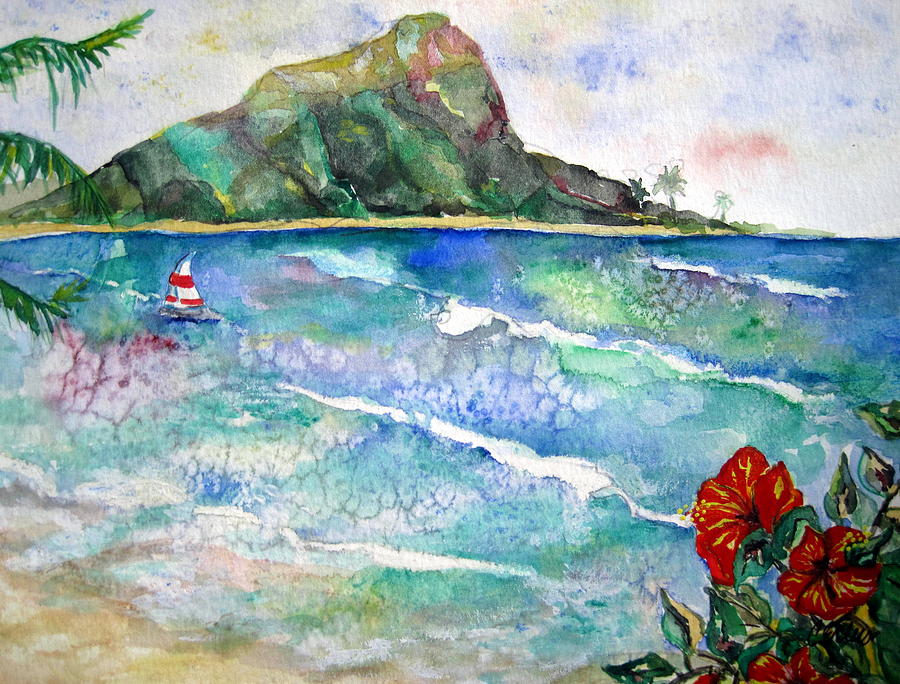 Landscape Painting - Diamond Head Oahu by Cheryl Ehlers