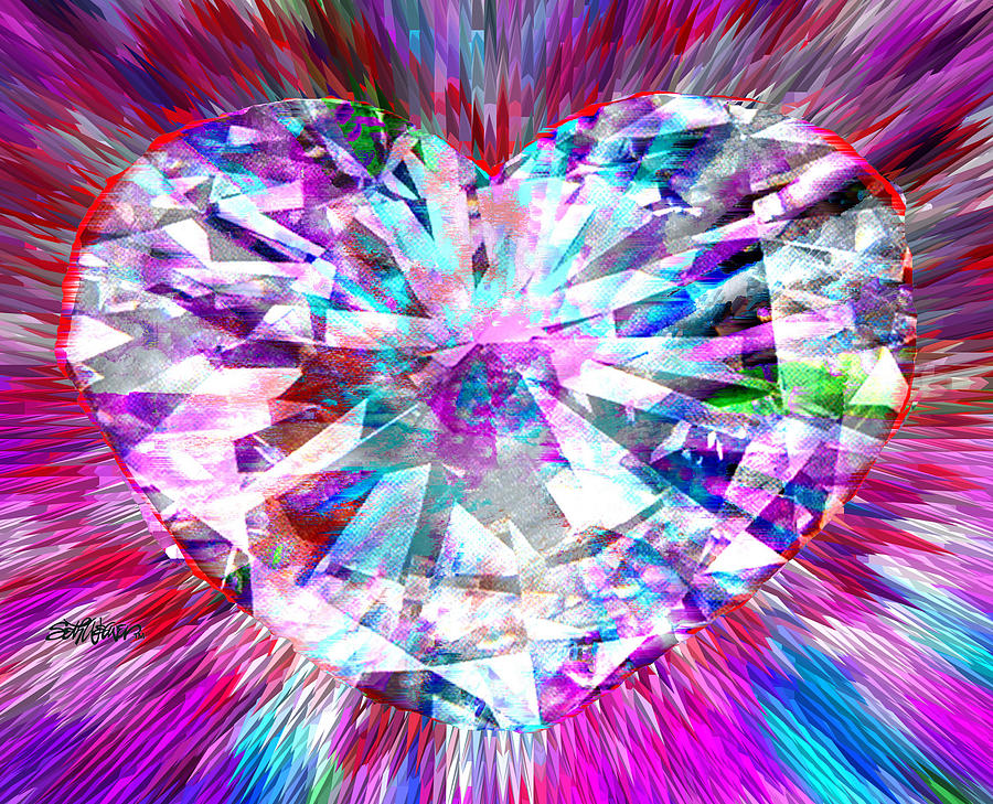 Valentines Day Digital Art - Diamond Heart by Seth Weaver