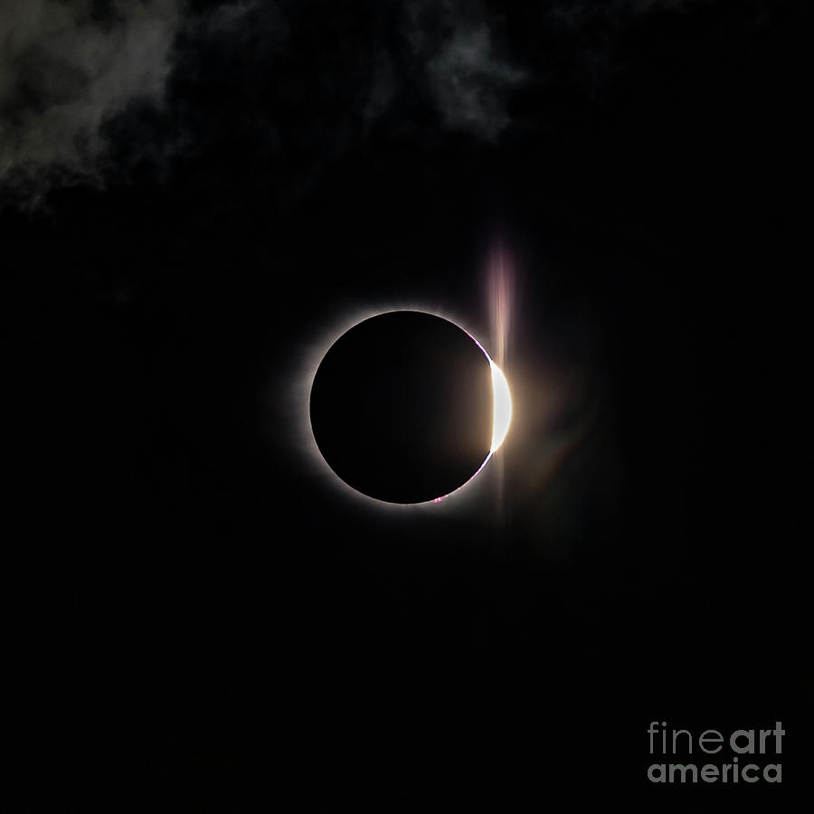 Diamond Ring and Flare 8-21-2017 Photograph by Charles Hite