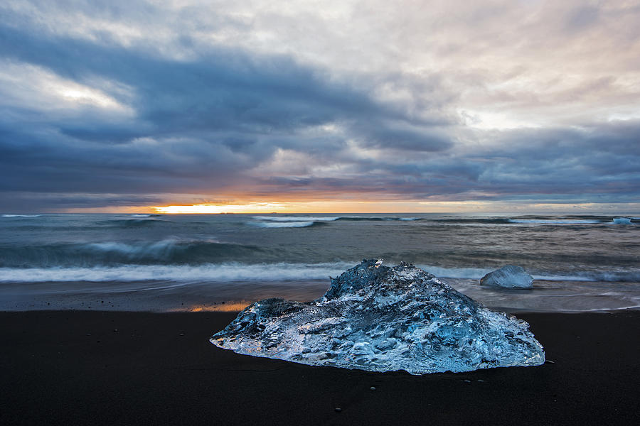 Diamond Sunrise, Jokulsarlon Bay, Iceland Photograph