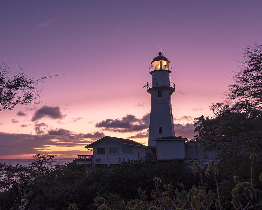 Sunset Photograph - DiamondHead Lighthouse by Brian Governale