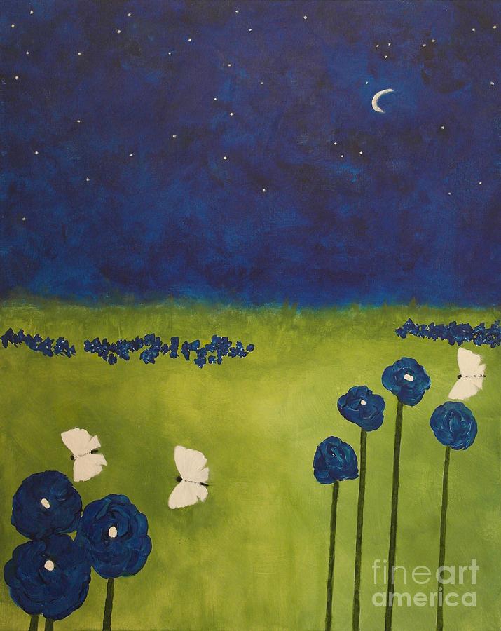 Diamonds in a Sapphire Sky Painting by Catalina Walker