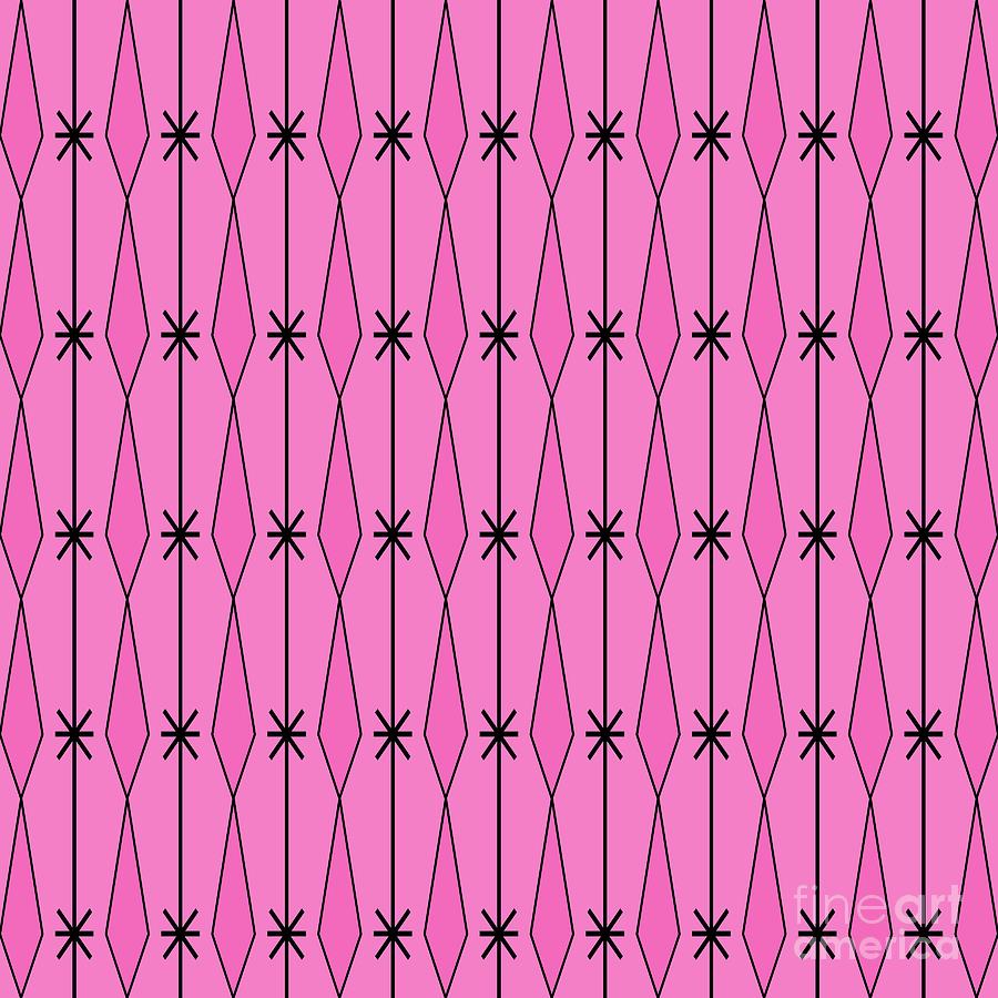 Diamonds in Pink Digital Art by Donna Mibus