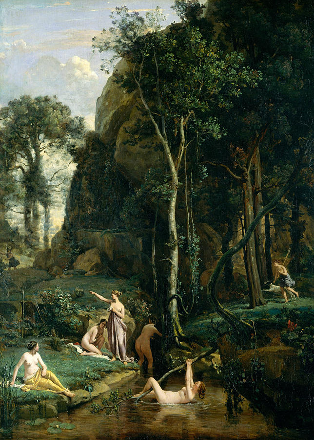 Diana and Actaeon Painting by Jean-Baptiste-Camille Corot