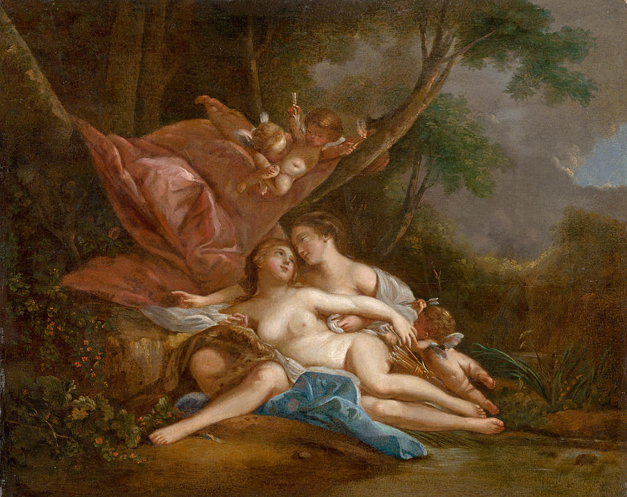 Diana and Callisto Painting by After Francois Boucher