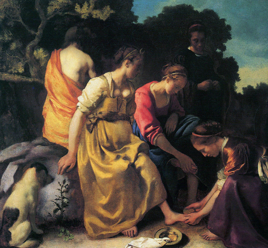 Diana and her Companions Painting by Jan Vermeer