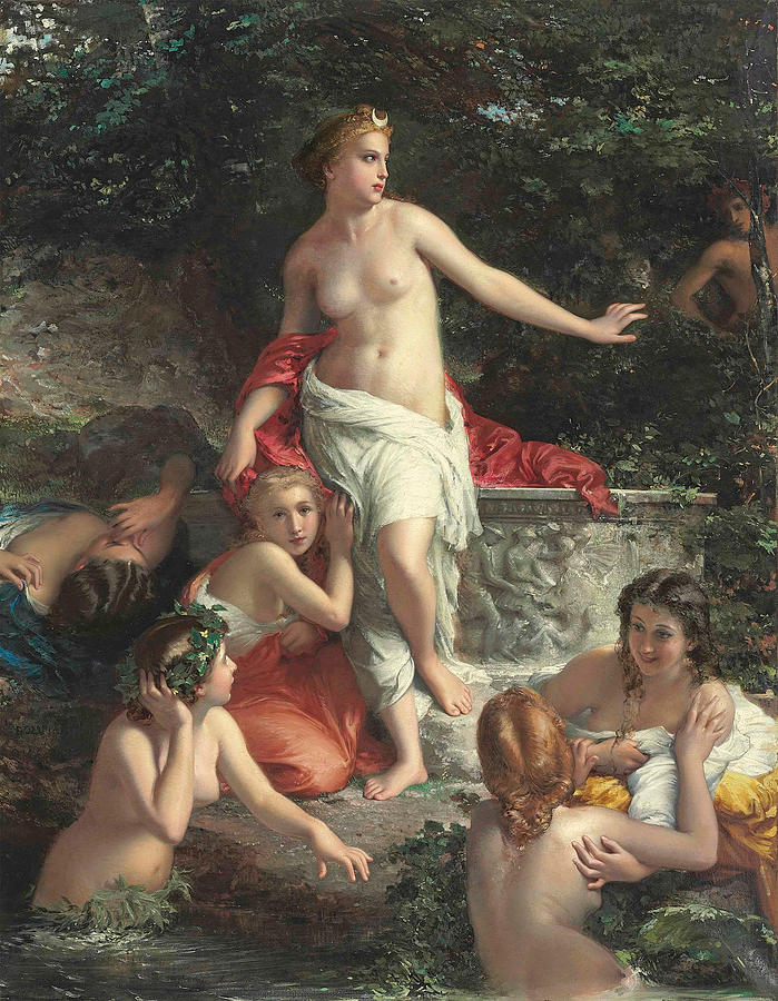 Diana and her Maidens Painting by Roberto Bompiani