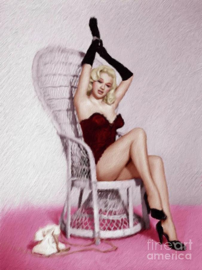 Hollywood Painting - Diana Dors, British Pinup and Actress by Esoterica Art Agency