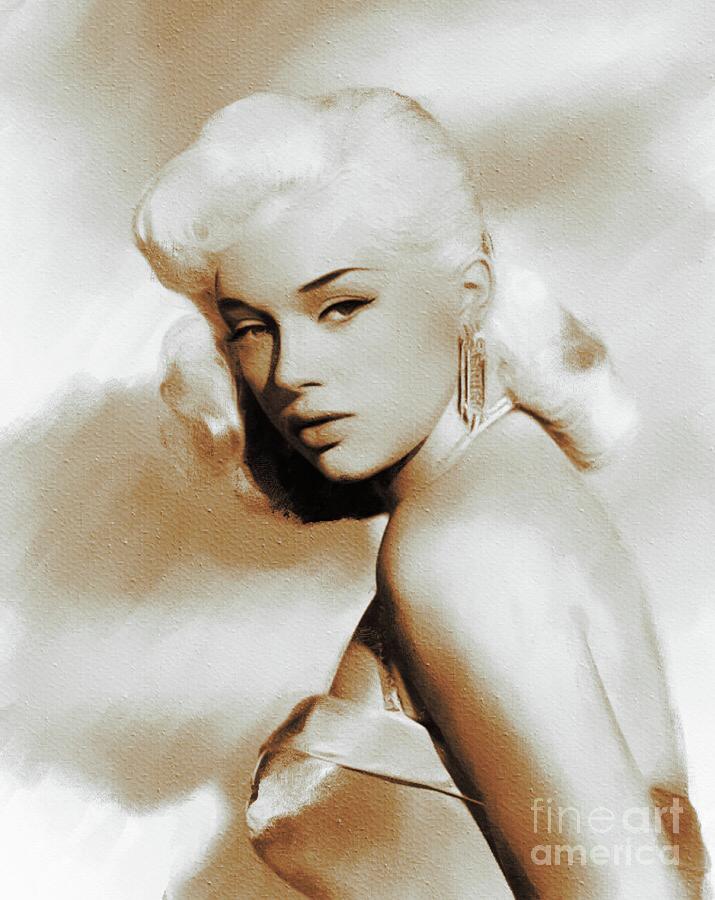 Hollywood Painting - Diana Dors, Movie Legends by Esoterica Art Agency