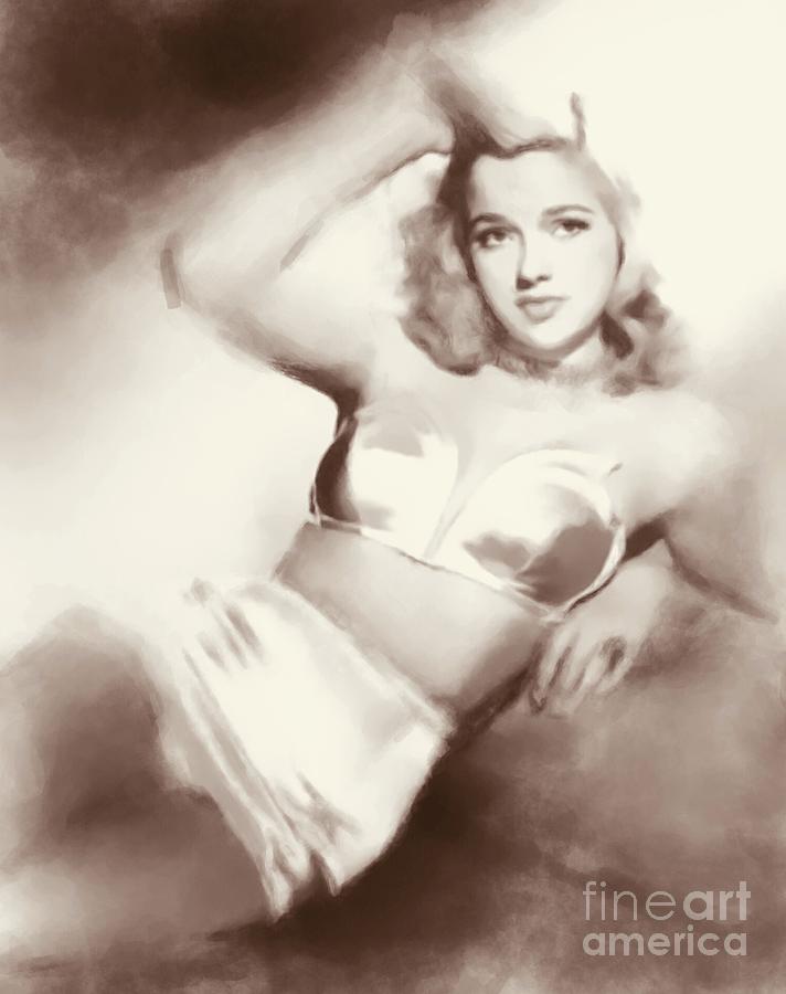 Diana Dors, Vintage Actress Digital Art