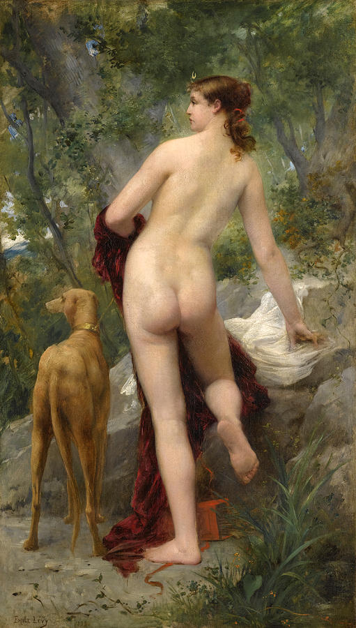 Diana in the Forest Painting by Emile Levy