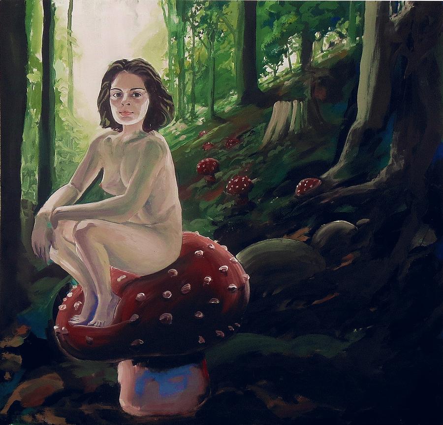 Diana on a mushroom Painting by William Hamilton