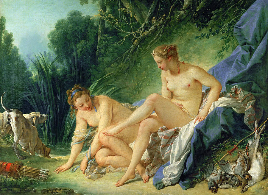 Diana Resting after her Bath Painting by Francois Boucher