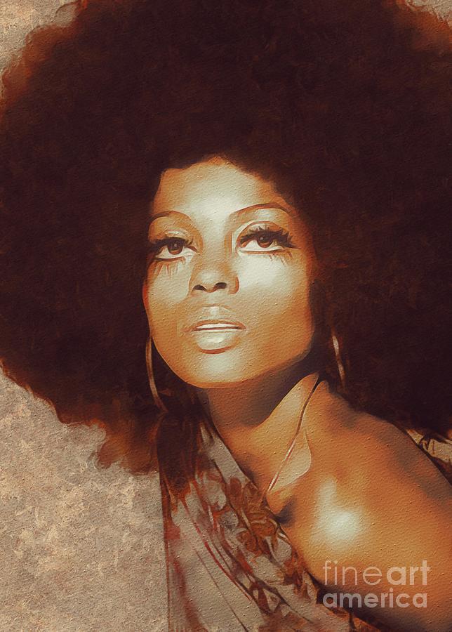 Hollywood Painting - Diana Ross, Music Legend by Esoterica Art Agency