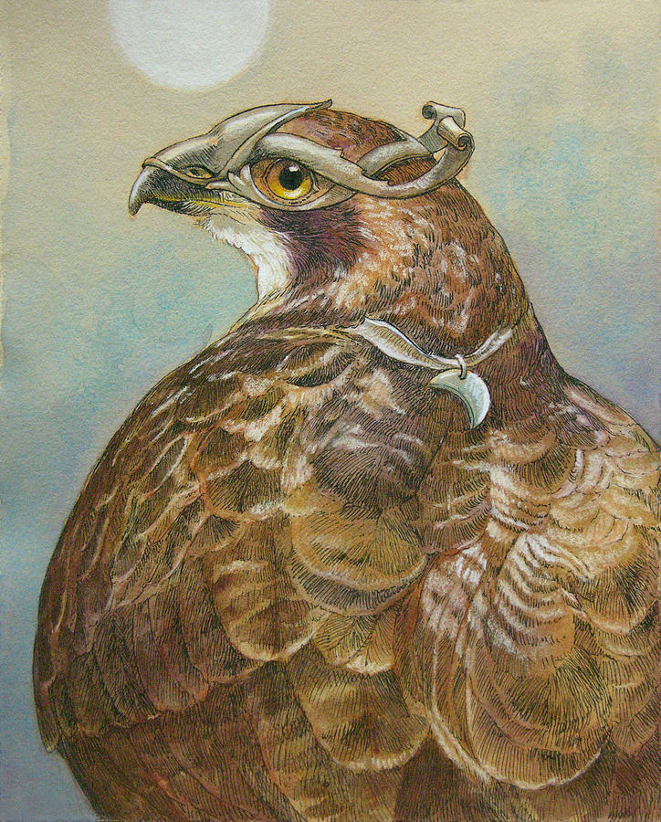 Hawk Painting - Diana by Tracie Thompson