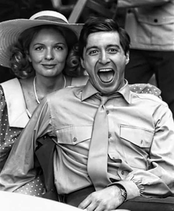 Diane Keaton Al Pacino The Godfather set 1972 Photograph by David Lee Guss