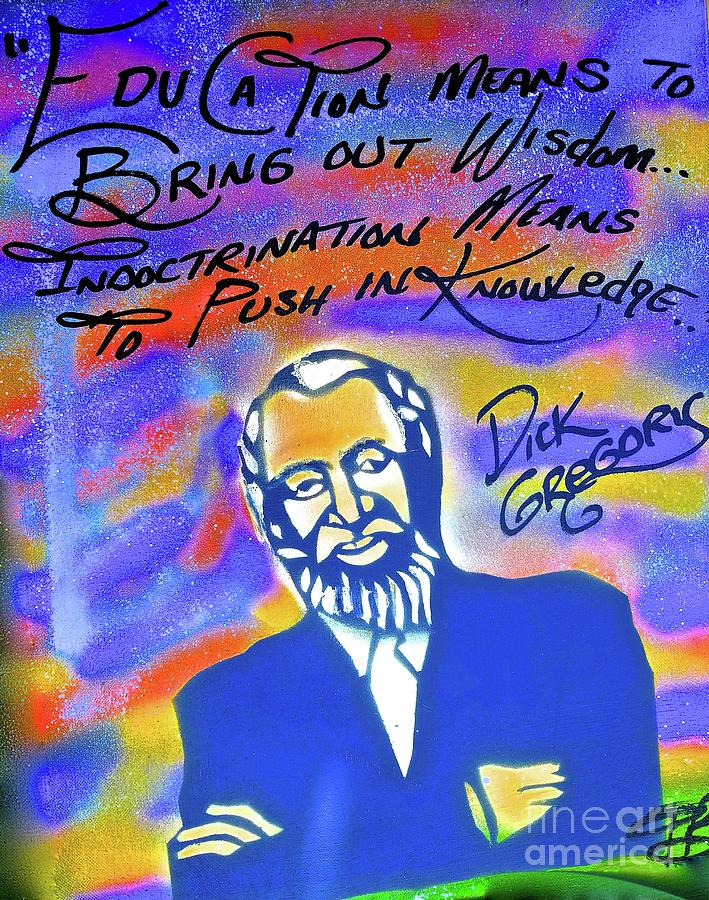 Dick Gregory Education Painting by Tony B Conscious
