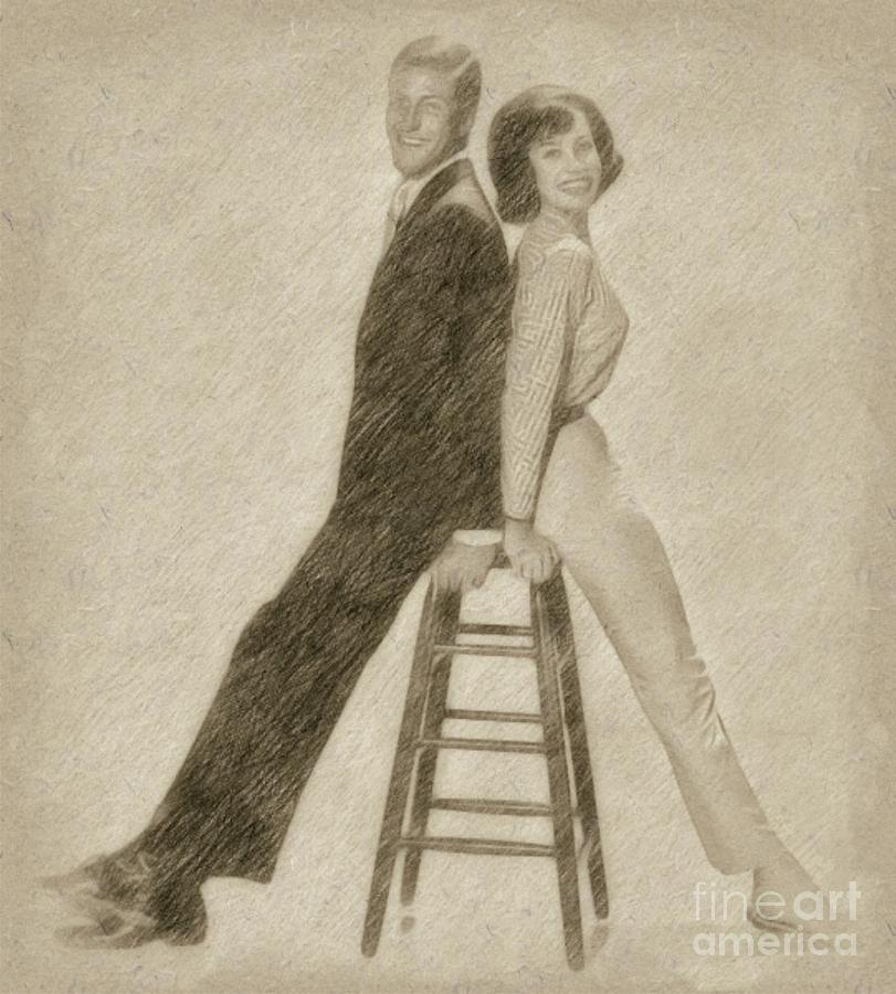 Dick Van Dyke And Mary Tyler Moore Drawing