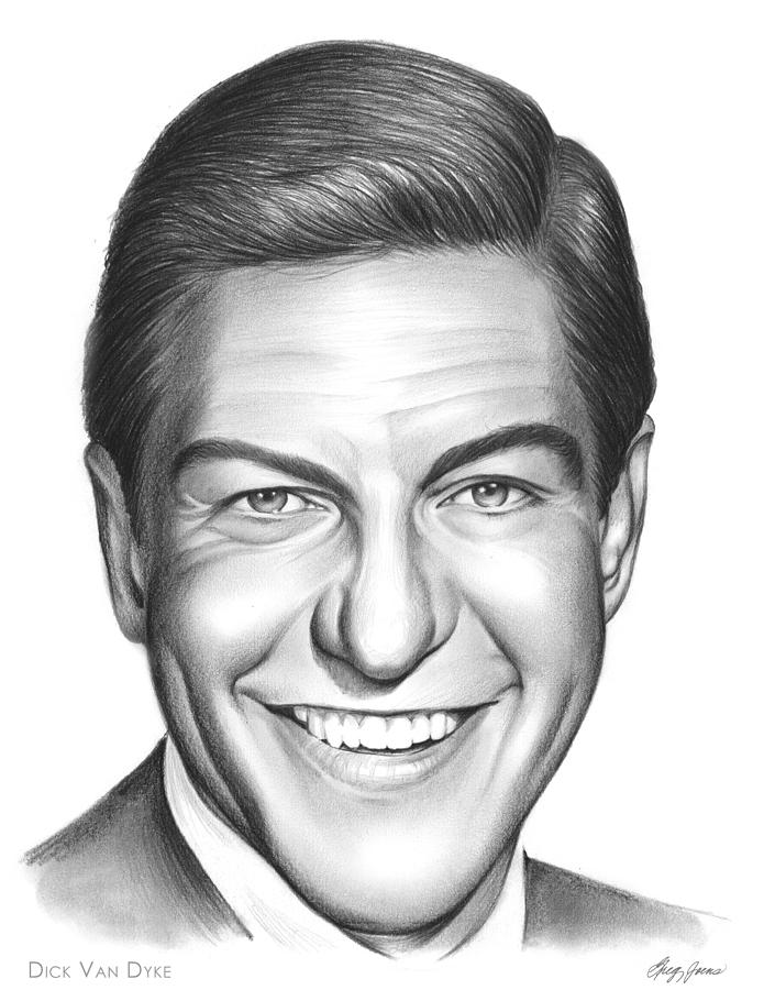 Hollywood Drawing - Dick Van Dyke by Greg Joens