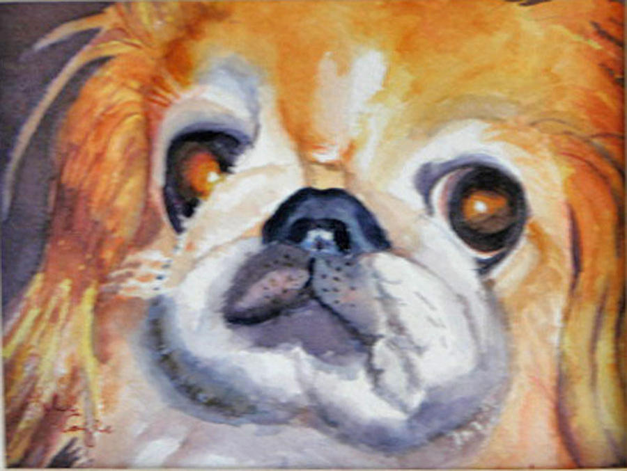 Dog Painting - Dickens by Libby  Cagle