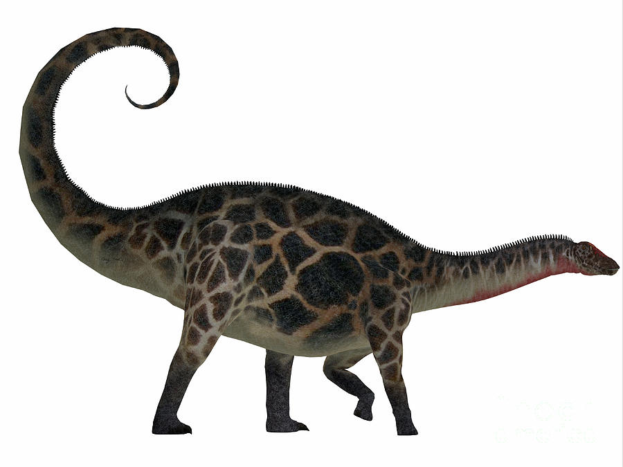 Prehistoric Painting - Dicraeosaurus Side Profile by Corey Ford