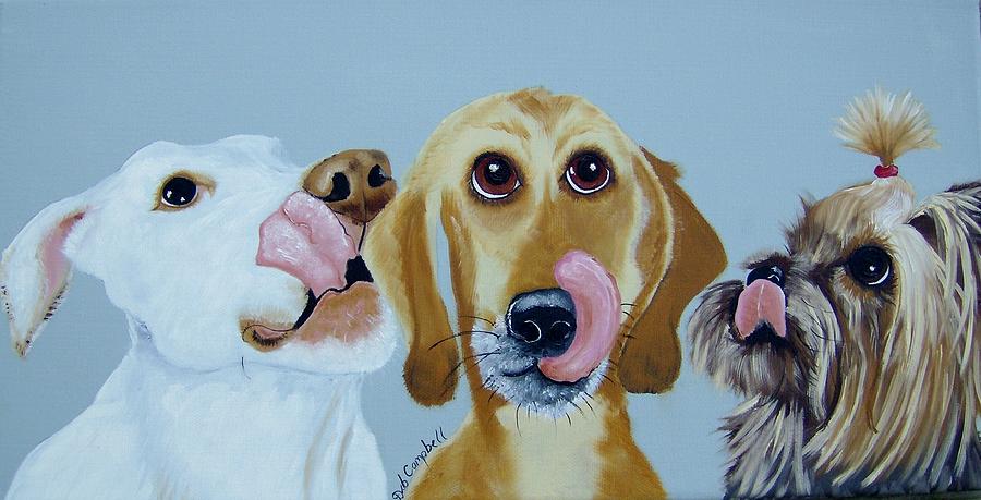 Did Someone Say Dog Cookie? Painting by Debra Campbell