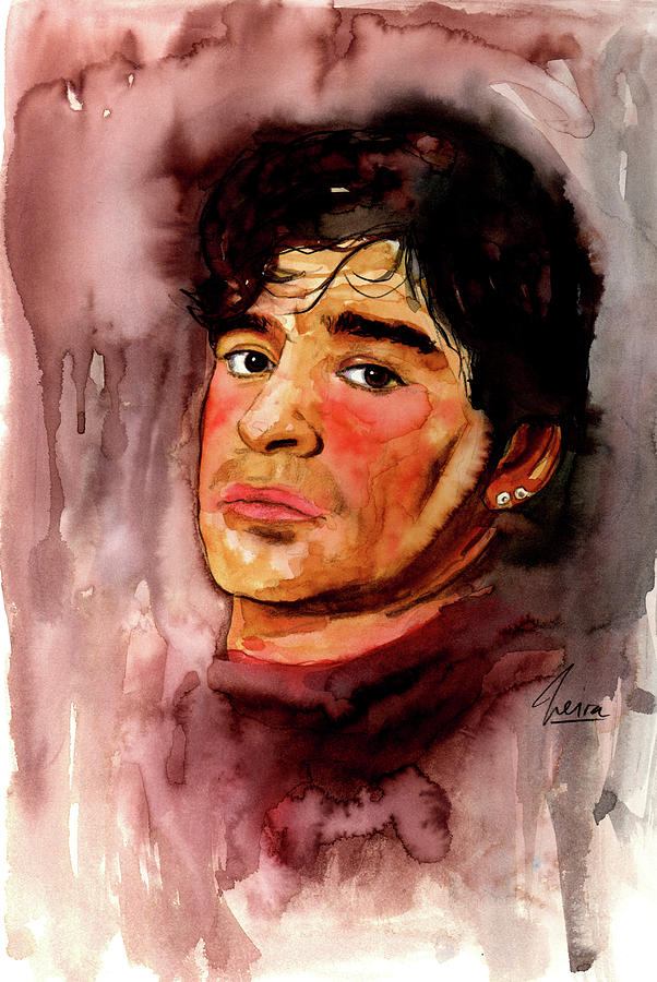 Barcelona Painting - Diego Armando Maradona by Marcelo Neira
