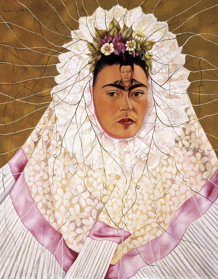 Diego Rivera Painting - Diego on my mind Self-portrait as Tehuana by Frida Kahlo