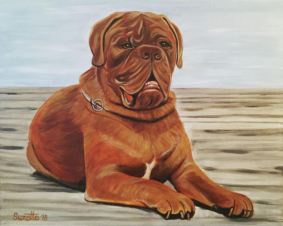 Dog Painting - Diego by Suzette Castro