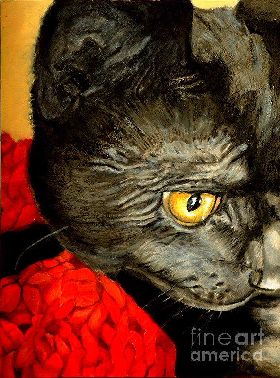 Cat Painting - Diego The Cat by Portraits By NC