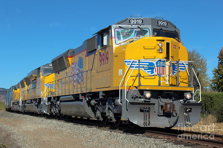 Diesel Locomotive UP 9919, SD59MX, Union Pacific Railroad, Napa, Photograph by Wernher Krutein