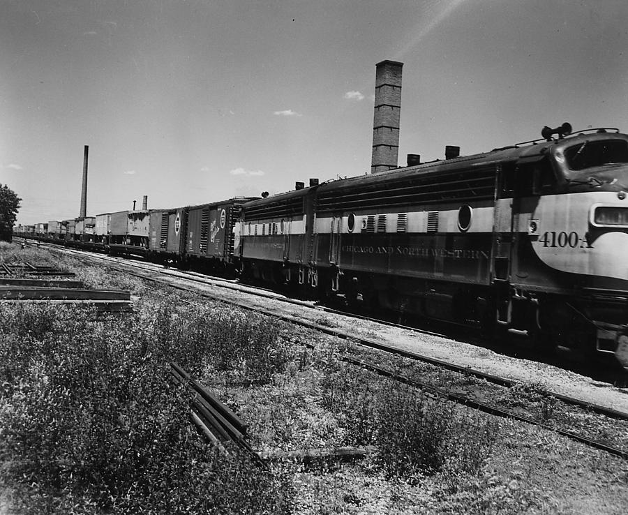 Diesel Train Hauling Freight Photograph by Chicago and North Western Historical Society