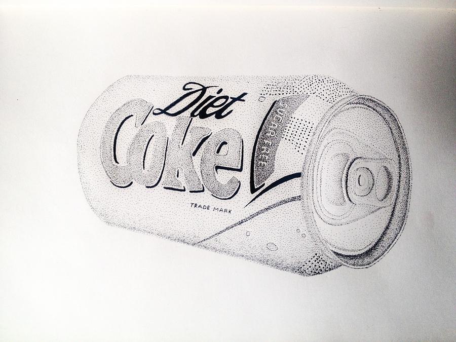 Diet Coke can Drawing by Pedro Almeida | Fine Art America
