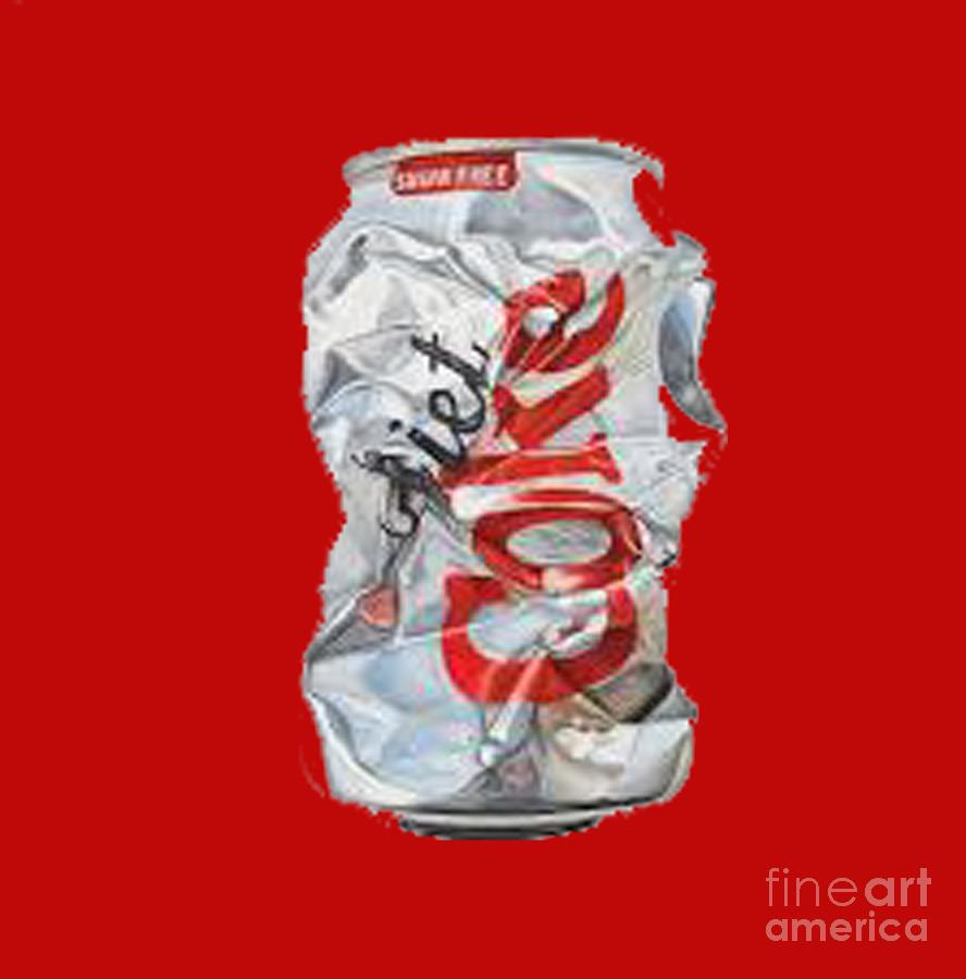 Diet Coke T-shirt Painting by Herb Strobino